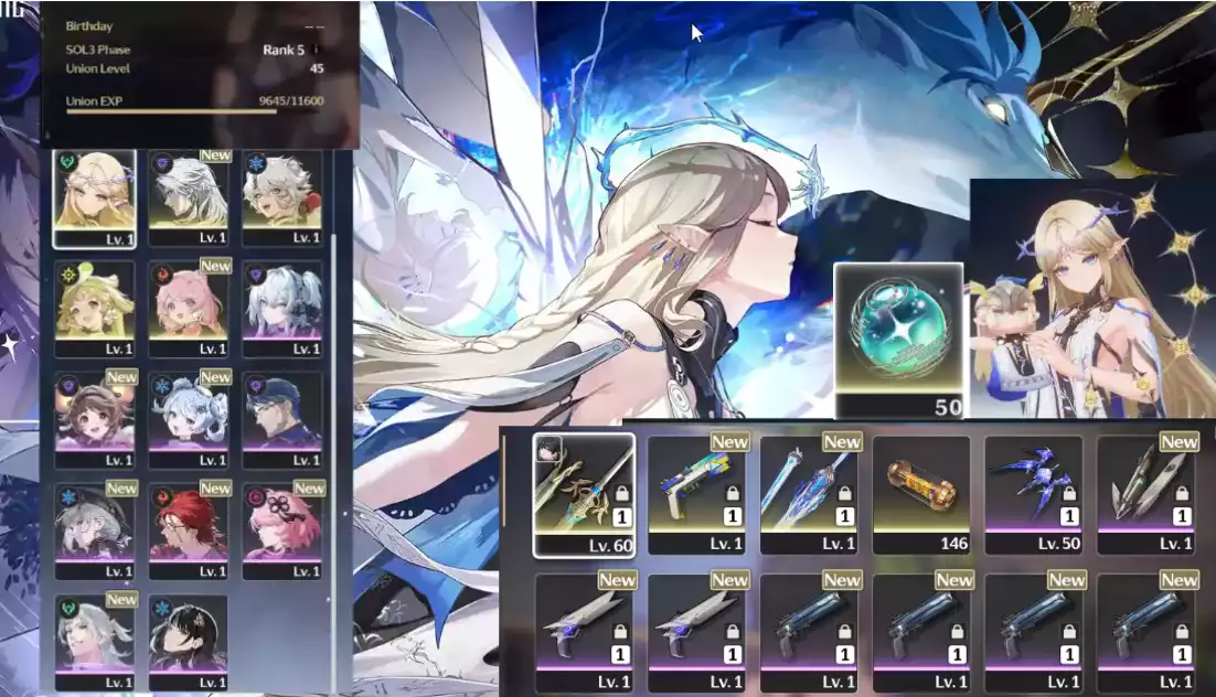 (Tuyệt Phẩm vip)(SEA) UL45 Cartethyia c6r1 Trấn + Verina + con lân dư 50 roll thường